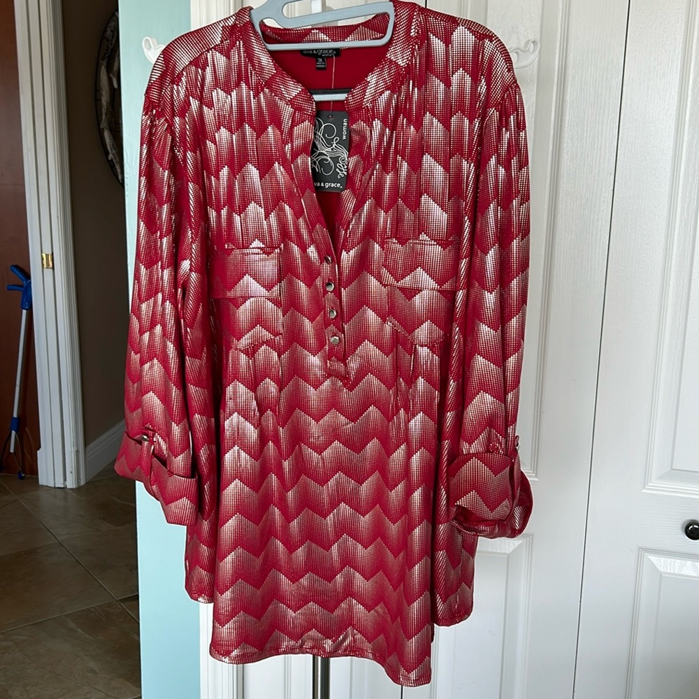 Women’s cherry red blouse